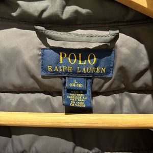 Gray polo vest for teen boys size US L